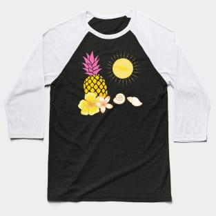 Pineapple, Sun and the Beach Baseball T-Shirt